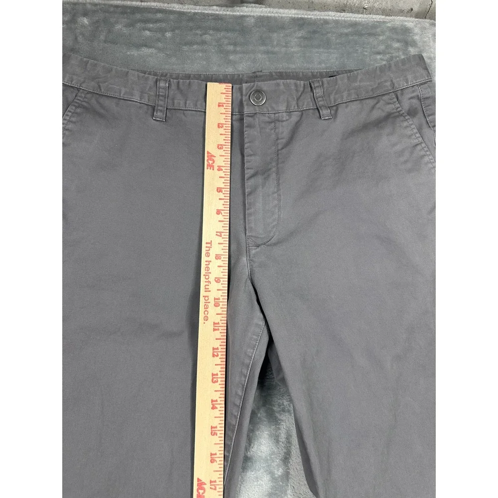 Bonobos Mens Slim Fit Chino Pants Gray Stretch Cotton Twill 35x30 Casual